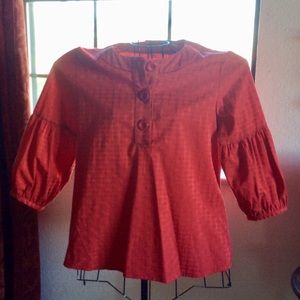 bubble red blouse